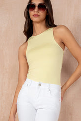 Prim Lemon Slinky Sleeveless Bodysuit