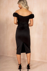 Alice Black Off The Shoulder Midi Dress