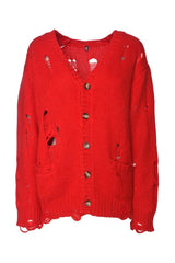 R13 Size S Distressed Oversized Cardigan