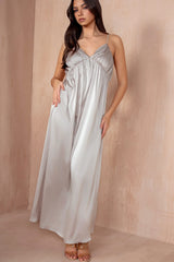 Louise Champagne Satin Dress