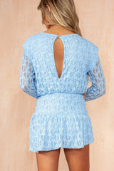 Toni Blue Lace Playsuit