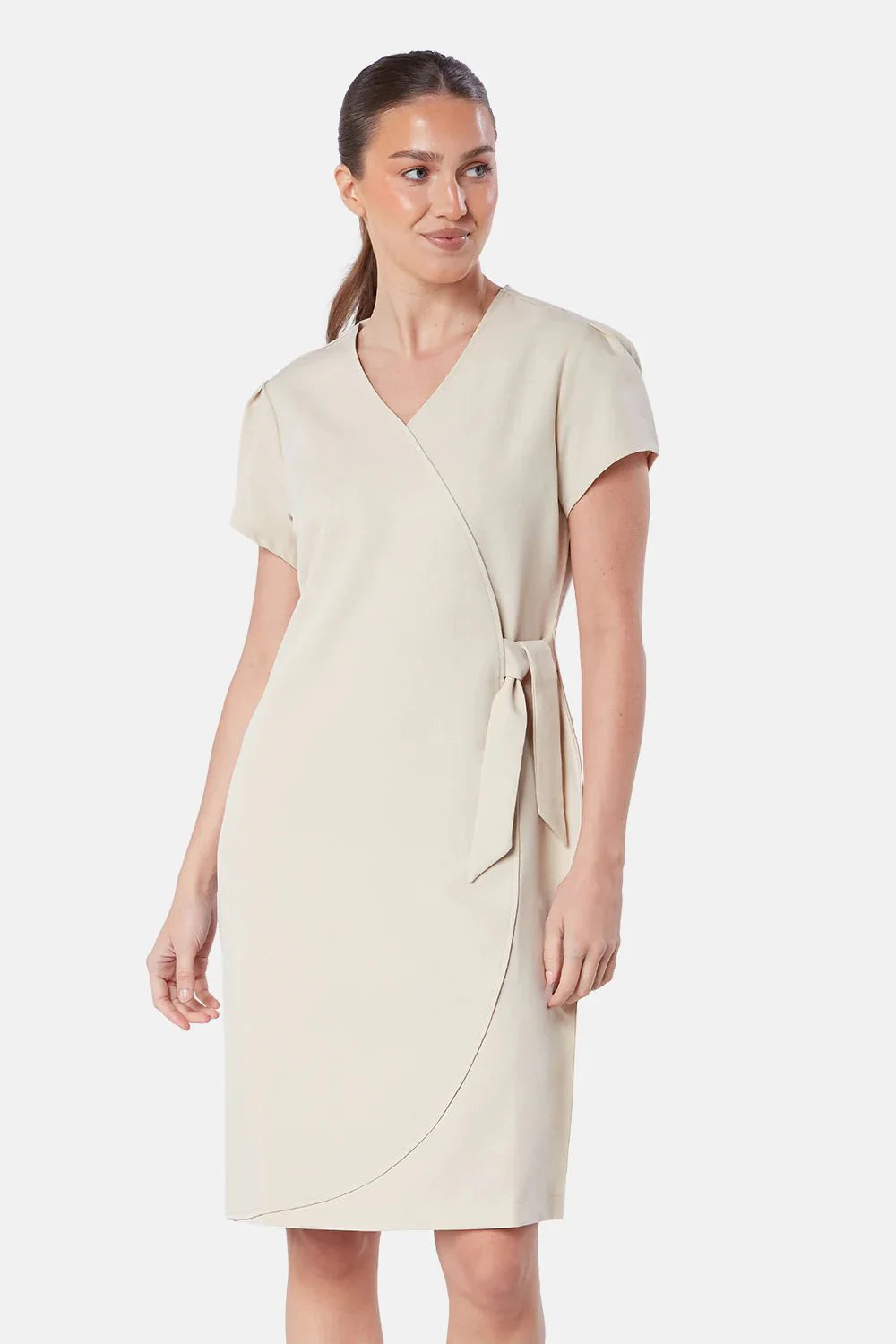 Elena Ladies Tie Wrap Beauty Dress Beauty Dresses La Beeby
