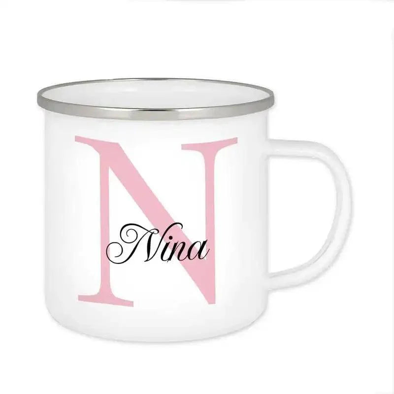 Emaille Tasse mit Namen | Motiv 3 | Nina - Druckerino