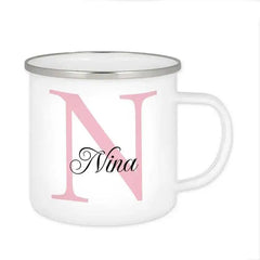 Emaille Tasse mit Namen | Motiv 3 | Nina - Druckerino