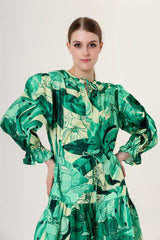 "green long sleeve dress" "green dress for women" "summer midi dress with sleeves"
