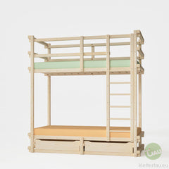Etagenbett extra hoch von TAU Abenteuerbetten #Schubladen_zwei Schubladen