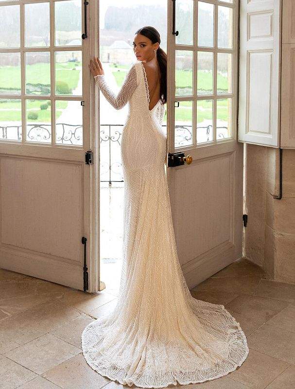 Non White Wedding Dress-danddclothing-Classic Elegant Gowns,Mermaid,Royal Wedding Dresses,White