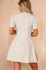 Quinna Stone Jacquard Structured Dress