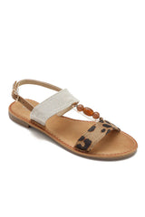Donna Leopard Flat Sandals
