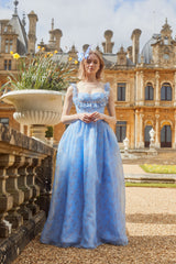 Fairy Tong dress Bindweed and Narcissus Fairy Gown - Sky blue