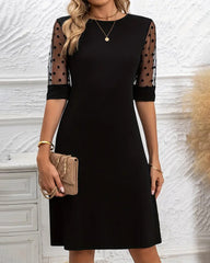 Elegante Jurk Met Tüllpanelen