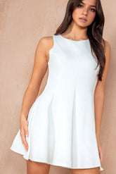Karson White Racer Shift Dress