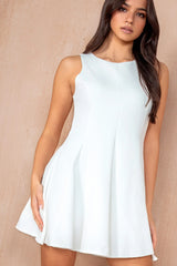 Karson White Racer Shift Dress