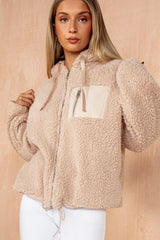 Polly Oatmeal Teddy Jacket