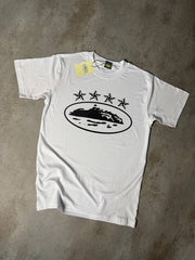 Camiseta Corteiz blanco logo negro