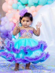 Theme dresses for baby girl Online, Handmade Mermaid Party Gown