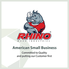 Rhino Wood Industries - 1/4" x 2" - 100 Pack Wooden Dowel Pins in Plastic Jar - Kiln Dried, Fluted, and Beveled (1/4" x 2", 100pk, Jar)