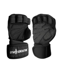 Gym Generation Fitness Handschuhe Schwarz – Trainingshandschuhe mit extra Polsterung & Grip-Noppen für Gewichtheben, Crossfit & Krafttraining