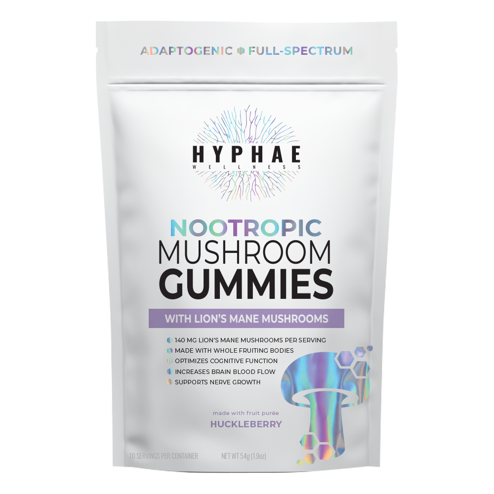 Lion's Mane Mushroom Infused Gummies 10 serving - Huckleberry