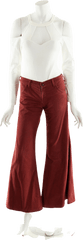 60’s Dark Red Bell Bottom Denim Jeans by JCPenney