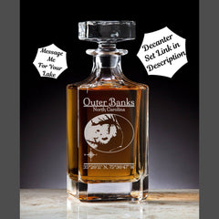 Outer Banks North Carolina Engraved Whiskey Decanter