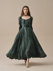 PHOENIX 24 | REGENCY LACE-UP LINEN DRESS