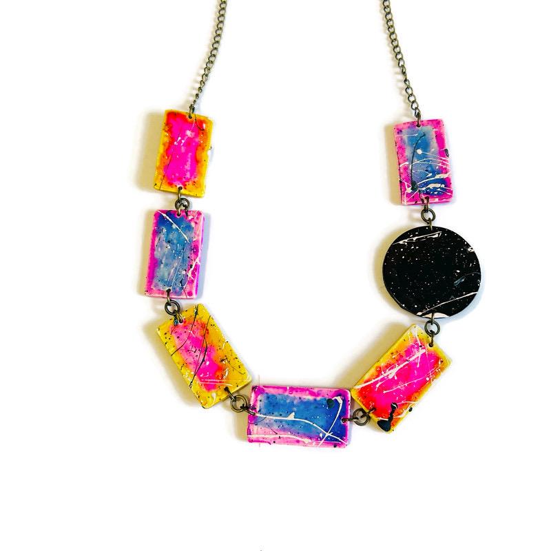 Bright Multicolor Beaded Statement Necklace - Velora Luxury Fashion