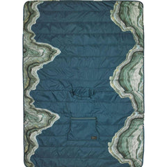 Therm-A-Rest Honcho Poncho (Topo Wave Print) flat