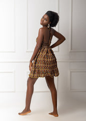 Halter Mini Flare Dress