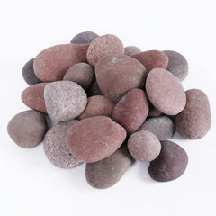 Red Smooth Pebbles River Rocks for Landscaping, Ideal for Home Decor, Aquariums, Painting, Crafting