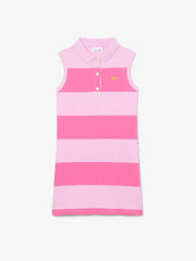 Lacoste abito kids rosa a righe giro manica 2-7 anni 347570 Z4H ROSA LACOSTE
