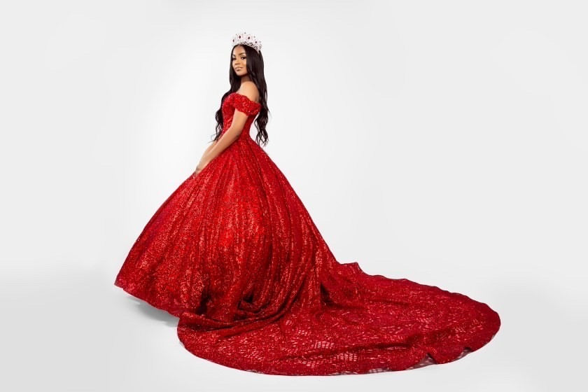 red royalty sweet sixteen dress