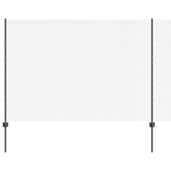 Sveist Trådgjerdet med 22 U-poster Grå 1.5x25 m Stål