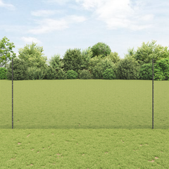 Sveist Trådgjerdet med 22 U-poster Grå 1.5x25 m Stål