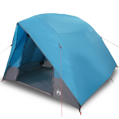 Camping Telt med tak med lagring Blå 320 x 275 x 190 cm taft