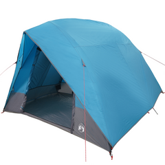 Camping Telt med tak med lagring Blå 320 x 275 x 190 cm taft