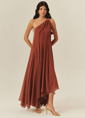 Paislee Maxi Dress - BROWN
