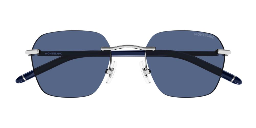 Montblanc MB0270S men Silver Squared Sunglasses