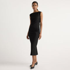 Isilda | Inari Cotton Twill Boat-Neck Dress in Size Extra Small