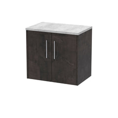 600mm Wall Hung 2 Door Vanity & Worktop Hudson Reed