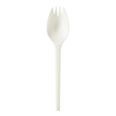 WRAPPED MED-HEAVY WHITE SPORKS - KE-U3205W - 750pc