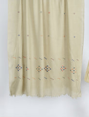 Khaddi Embroidered Shawl-6 Beige Apparel & Accessories KHAS STORES