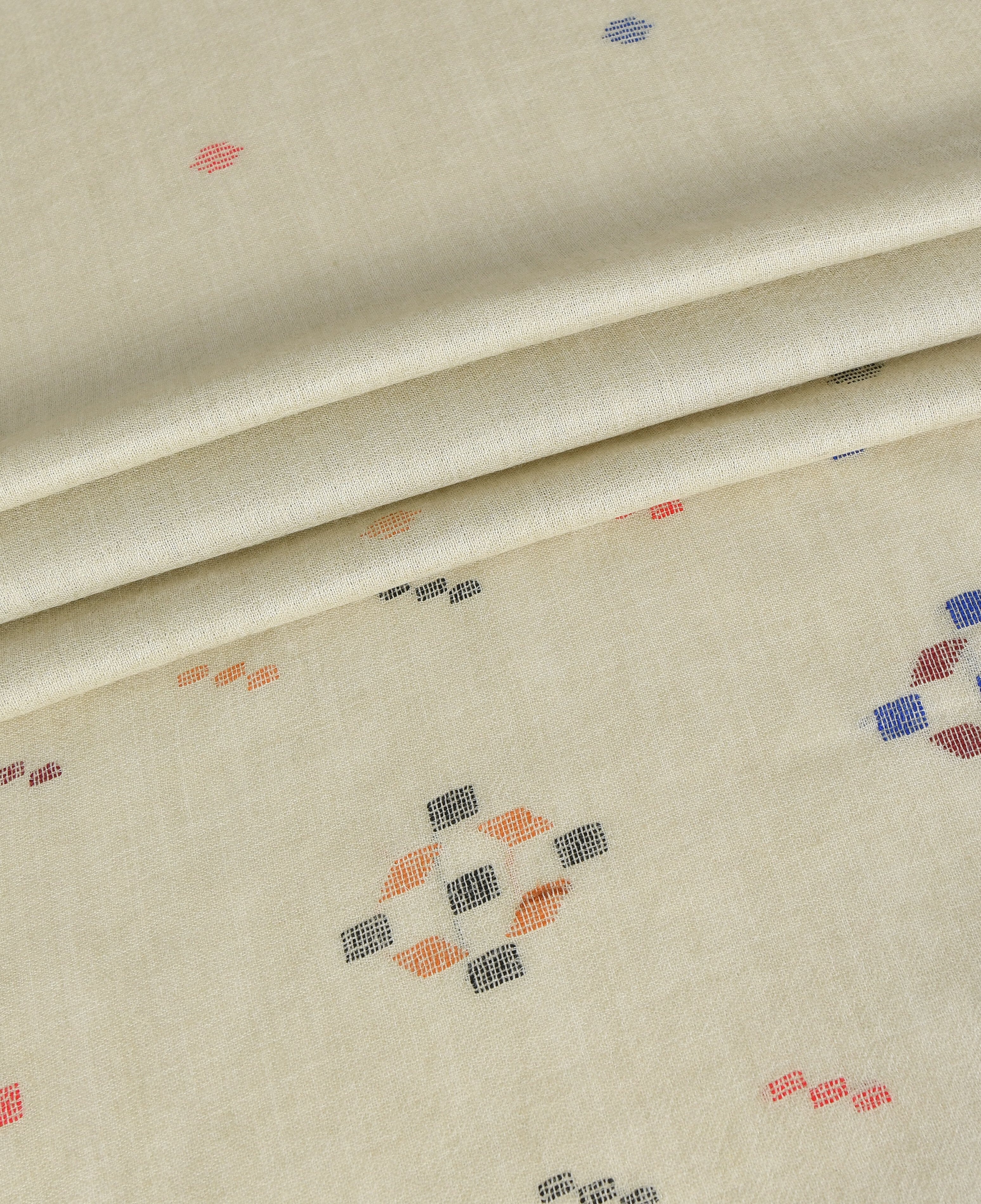 Khaddi Embroidered Shawl-6 Beige Apparel & Accessories KHAS STORES