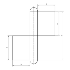 Simonswerk Anschweißband Konstruktionsband Türband Stahl Blank Zweiteilig B-Ware - 4015471016814