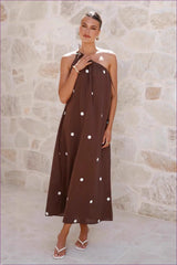 Polka Dot Maxi Dress - Effortless Elegance for Every Occasion - Dresses - A-line • Boho • Casual • Clothing • Lingerie