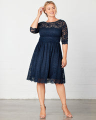 Luna Lace Dress in Navy/Blue
