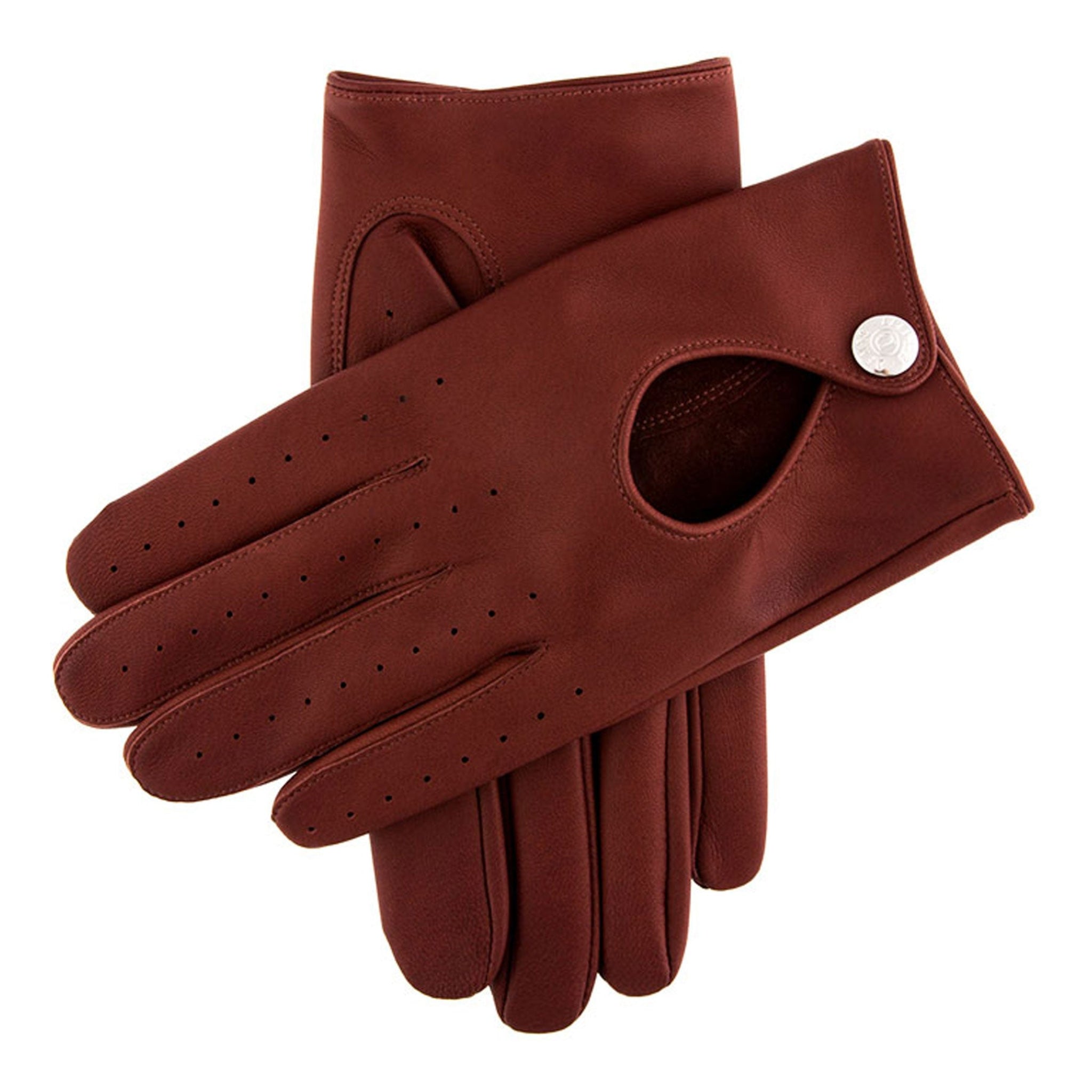 Men's Heritage Leather Driving Gloves in English Tan