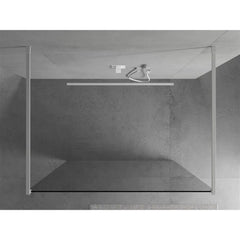 Dusjvegg 180x200 Cm Gjennomsiktig 8 Mm Hvit