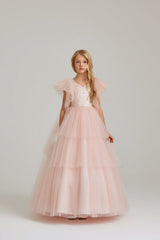 Birthday Dresses: Pink Princess Girl Dress - Mia Bambina Boutique