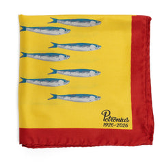 MJ Exclusive: Pocket Square "Banco di Sardine" made from pure Silk - handmade